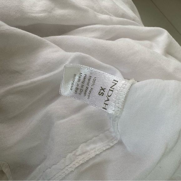 INDAH White Kamani Angel Wing Ruffle Tunic Dress - Picture 5 of 5